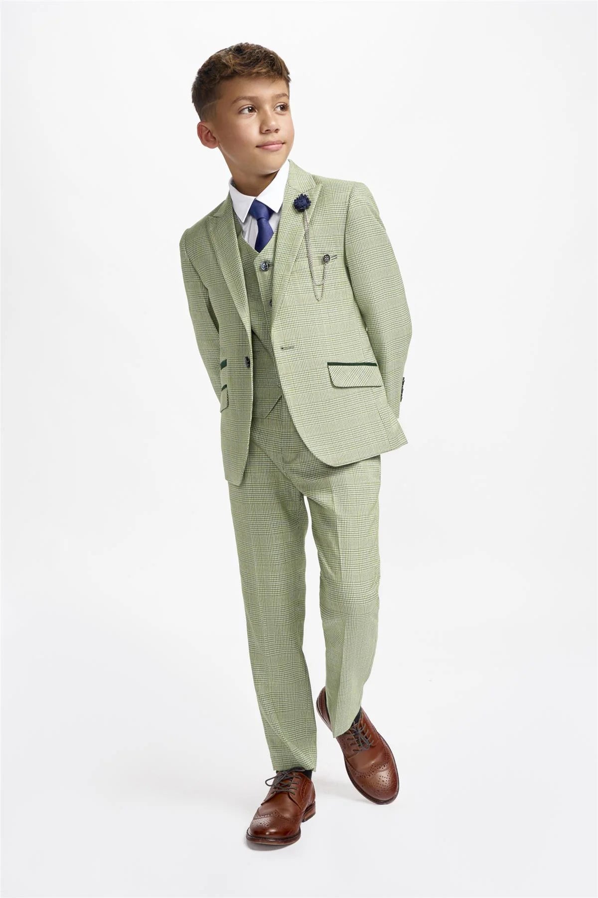 Boys Cavani Sage 3-Piece Suit
