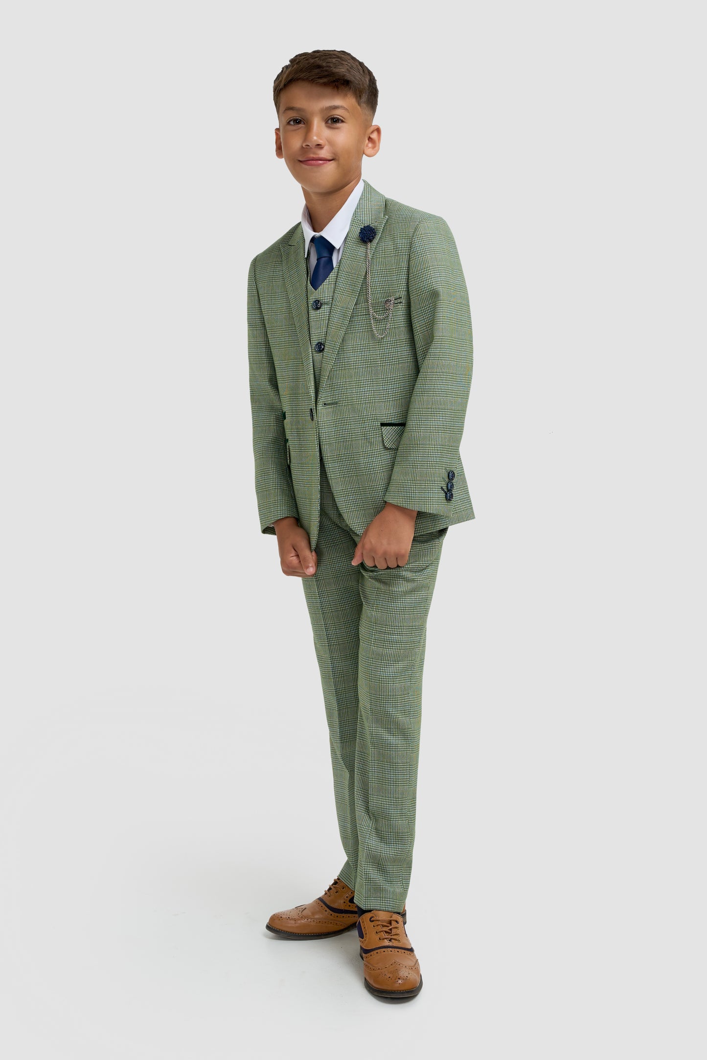 Boys Cavani Sage 3-Piece Suit