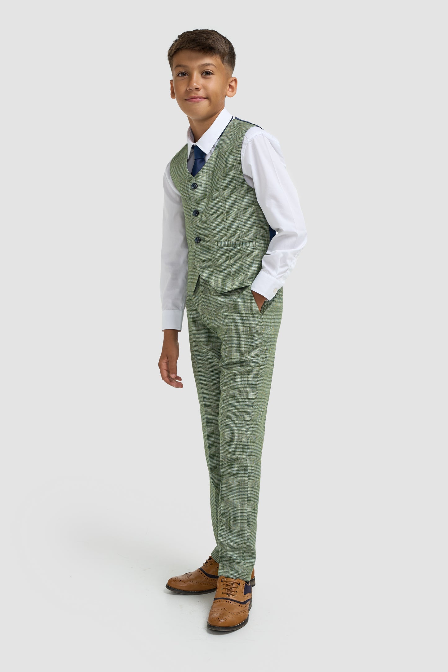 Boys Cavani Sage 3-Piece Suit
